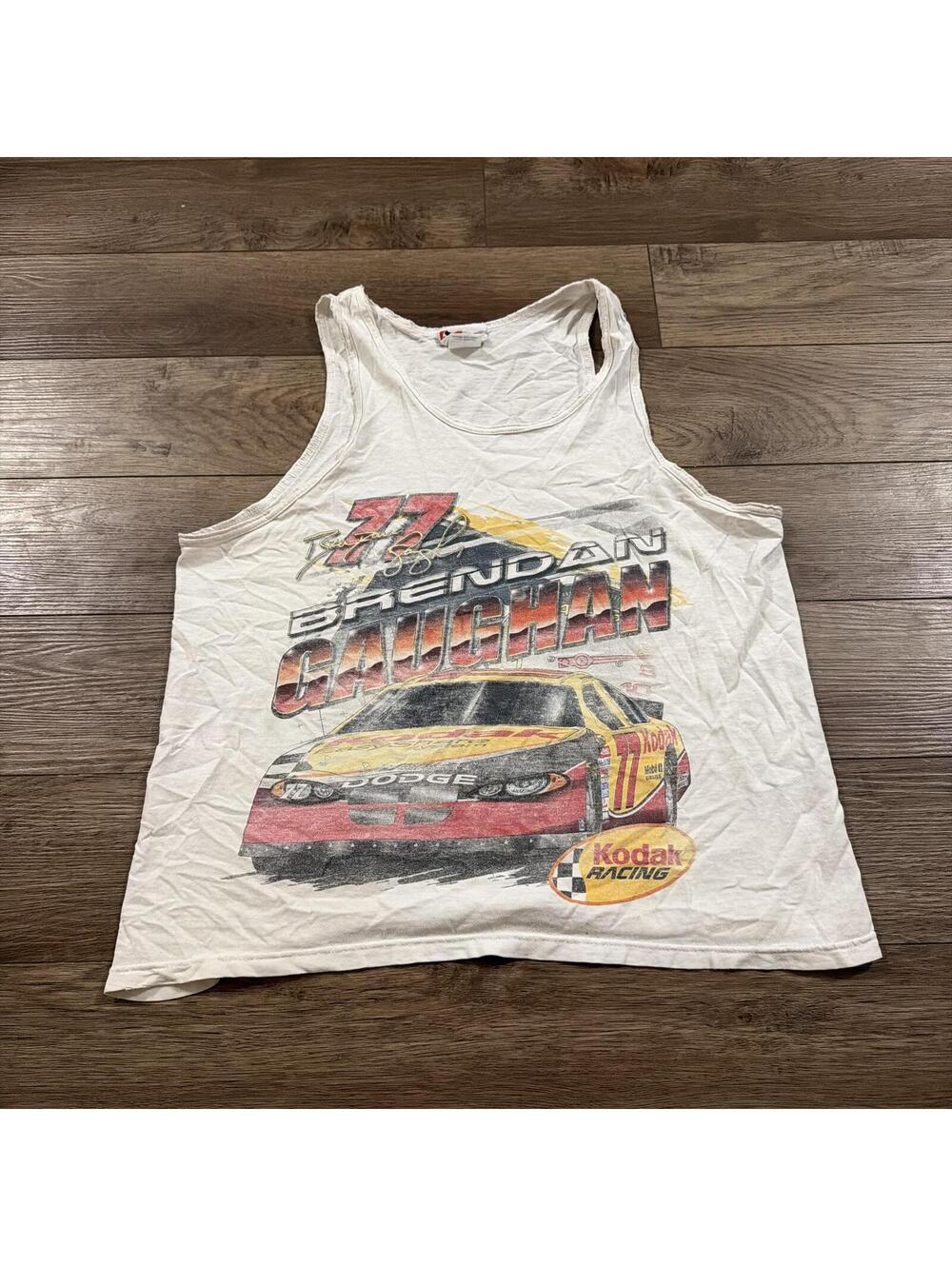 Vintage Y2K NASCAR Brendan Gaughan Kodak Racing Tank Top